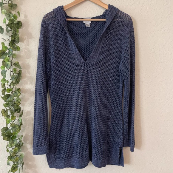 Chico's Sweaters - CHICO'S | SWEATER SIZE  2 COTTON BLUE KNIT